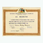 Miniatura principal de Diploma al Mérito, treinta años al servicio de la formación docente, concedido a Laura Rodig