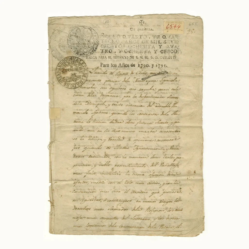 Copia del Acta de la instalación del Congreso Nacional, en 5 de julio de 1811. Presidencia de Don Juan Antonio Ovalle