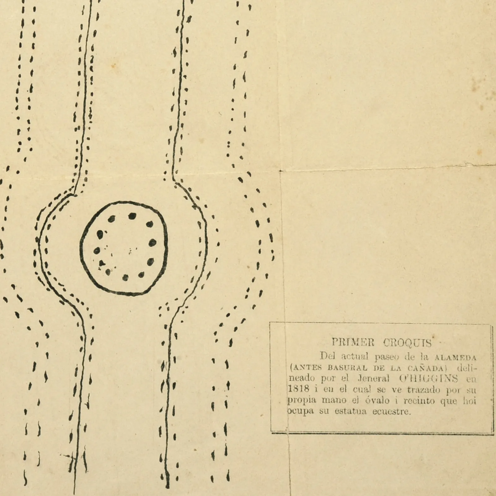 Miniatura del objeto Primer croquis del paseo de la Alameda